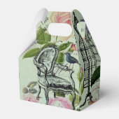 ヴィンテージミントフランスのピンクローズパリパーティー フェイバーボックス (正面サイド)