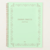 ヴィンテージミントプランナープラン&ノート プランナー手帳 (正面)