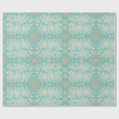 ヴィンテージミントラッピング紙と雪片 ラッピングペーパー (フラット)