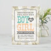 ヴィンテージミント&ピーチジェンダーリビールパーティー 招待状 (スタンド正面)