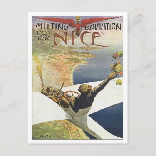 ヴィンテージミーティングダビエーションニース ポストカード (正面)