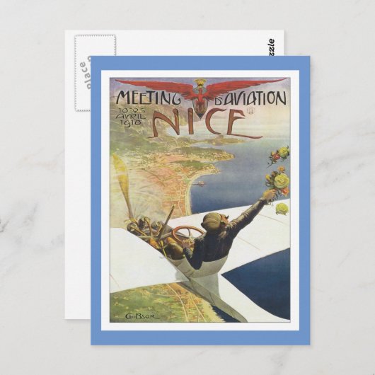 ヴィンテージミーティングダヴィエーションニースハガキ ポストカード (正面/裏面)