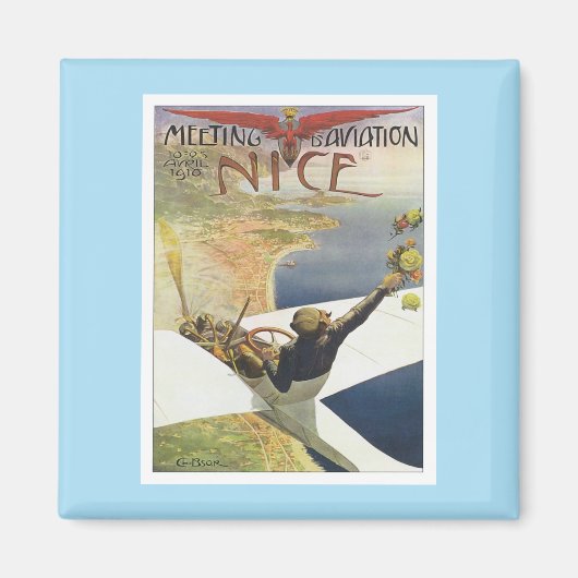 ヴィンテージミーティングダヴィエーションニースマグネット マグネット (正面)