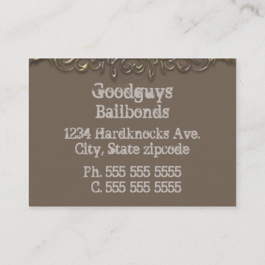 ヴィンテージムショット保釈金 名刺 (裏面)