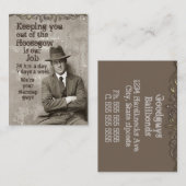 ヴィンテージムショット保釈金 名刺 (正面/裏面)