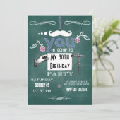 ヴィンテージムスタヒシャルボード成人誕生日パーティー 招待状 (スタンド正面)