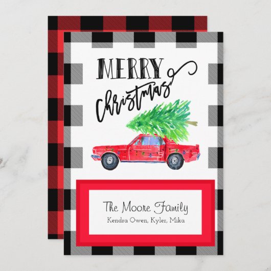 ヴィンテージムスタンクリスマスカード シーズンカード (正面/裏面)