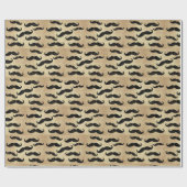 ヴィンテージムスチャメンズパターンギフトラップ ラッピングペーパー (フラット)