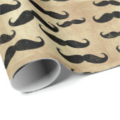 ヴィンテージムスチャメンズパターンギフトラップ ラッピングペーパー (ロールコーナー)