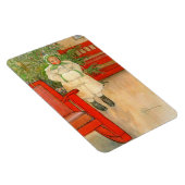 ヴィンテージムフクリスマスを持つスウェーデンの少女 マグネット (右側)