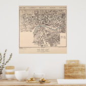 ヴィンテージムルシアのスペインの地図(1943) ポスター (キッチン)