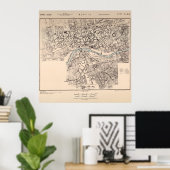 ヴィンテージムルシアのスペインの地図(1943) ポスター (ホームオフィス)