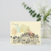 ヴィンテージムンバイ、インド旅行水の色の観光 ポストカード (スタンド正面)