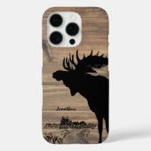 ヴィンテージムースとウルフ野生動物のiphoneケース Case-Mate iPhoneケース (裏面)