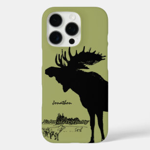 ヴィンテージムースとオオカミ野生動物の色を選択 iPhone 16 PROケース