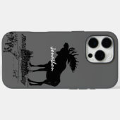 ヴィンテージムースとオオカミ野生動物 – ケースカラーの選択 Case-Mate iPhoneケース (裏面 (横))