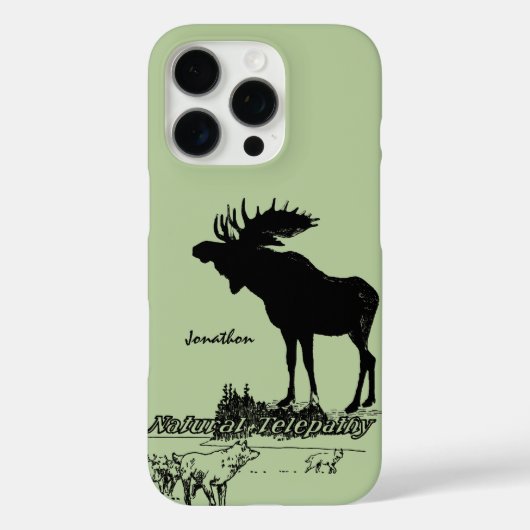 ヴィンテージムースとオオカミ野生動物 – ケースカラーの選択 Case-Mate iPhoneケース (裏面)