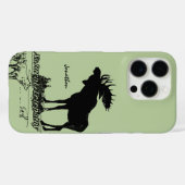 ヴィンテージムースとオオカミ野生動物 – ケースカラーの選択 Case-Mate iPhoneケース (裏面 (横))