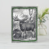 ヴィンテージムースアートの招待テンプレート 招待状 (スタンド正面)