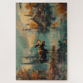 ヴィンテージムースレイクキャビン紅葉20x30 ジグソーパズル (縦)