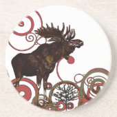 ヴィンテージムースロッジキャビンDecorコースター コースター (正面)