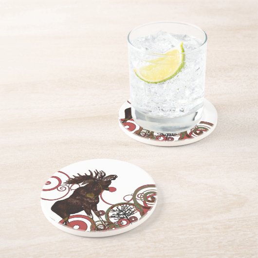 ヴィンテージムースロッジキャビンDecorコースター コースター (側面)