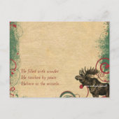 ヴィンテージムース私たちの初めてのクリスマス写真はがき シーズンポストカード (裏面)