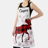 ヴィンテージムース赤雪片 エプロン (インサイチュ)