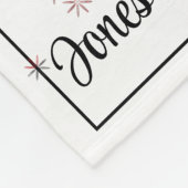 ヴィンテージムース赤雪片 フリースブランケット (角)