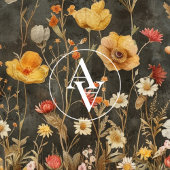 ヴィンテージムーディダークフラワーアートビクトリアンフローラ ポスター