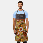 ヴィンテージムーディトロピカル開花 エプロン (着用した状態)