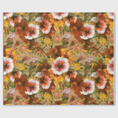 ヴィンテージムーディトロピカル開花 ラッピングペーパー (フラット)