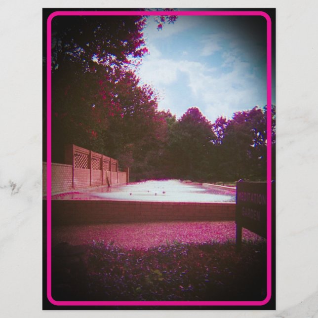 ヴィンテージムーディパープル文房具 レターヘッド (正面)