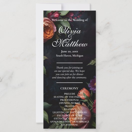 ヴィンテージムード暗いフローラボーバラ (正面)