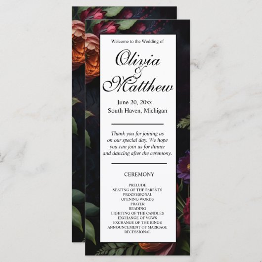 ヴィンテージムード暗いフローラボーバラ (正面/裏面)