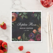 ヴィンテージムード暗いフローラボーバラ スタンダードランチョンナプキン (インサイチュ)