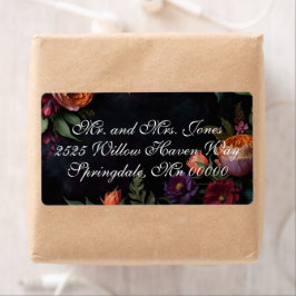 ヴィンテージムード暗いフローラボーバラ ラベル