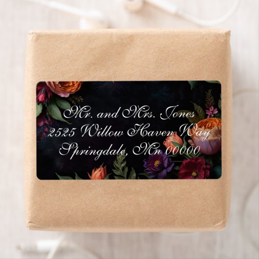 ヴィンテージムード暗いフローラボーバラ ラベル (インサイチュ)