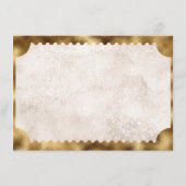 ヴィンテージムービーチケットブライダルシャワーレシピ エンクロージャーカード (裏面)