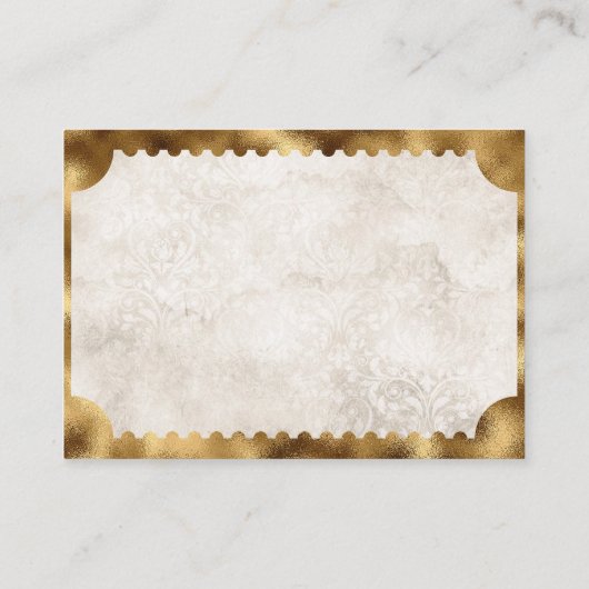 ヴィンテージムービーチケットブライダルシャワーレシピ エンクロージャーカード (裏面)