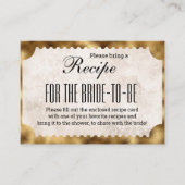 ヴィンテージムービーチケットブライダルシャワーレシピ エンクロージャーカード (正面)
