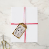 ヴィンテージムービーチケットブライダル日付夜アイディア ギフトタグ (より糸付き)