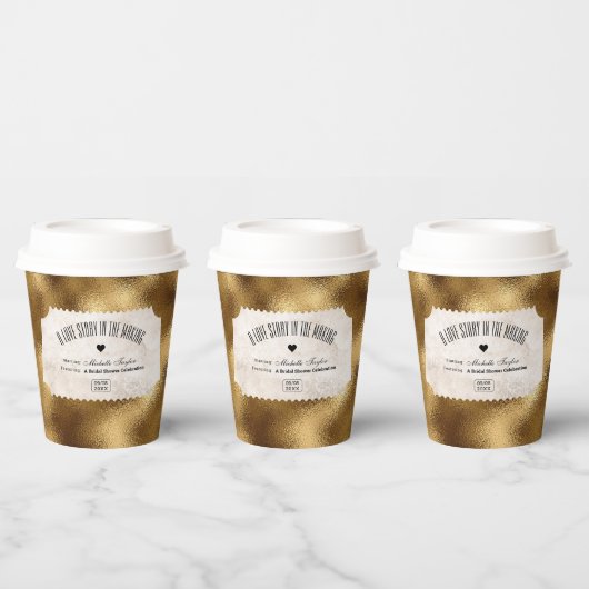 ヴィンテージムービーチケットブライダル日付夜アイディア 紙コップ (複数)