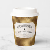 ヴィンテージムービーチケットブライダル日付夜アイディア 紙コップ (正面)