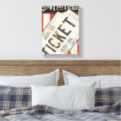 ヴィンテージムービーチケット キャンバスプリント (インサイチュ (寝室))