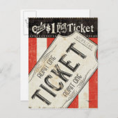 ヴィンテージムービーチケット ポストカード (正面/裏面)