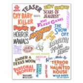 ヴィンテージムービー引用文ことわざフレーズ文字ワード シール (正面)