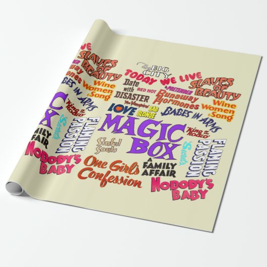 ヴィンテージムービー引用文ことわざフレーズ文字語  ラッピングペーパー (アンロールド)