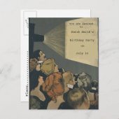 ヴィンテージムービー招待状 インビテーションポストカード (正面/裏面)