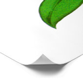 ヴィンテージムーブパープルアジェンタオーキッドフラワー ポスター (角)